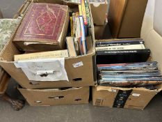 Three boxes containing a large quantity of various books including art interest, Scientific Amant'