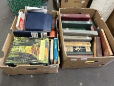 Two boxes of various books and magazines including historical interest, music interest, psychology