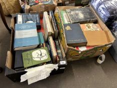 Two boxes containing a large quantity of various books including nature etc