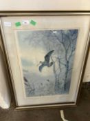 Framed Ornithological print, signed and numbered