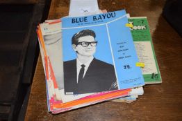 A quantity of various vintage sheet music