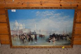 Coloured print after Turner, Venice scene