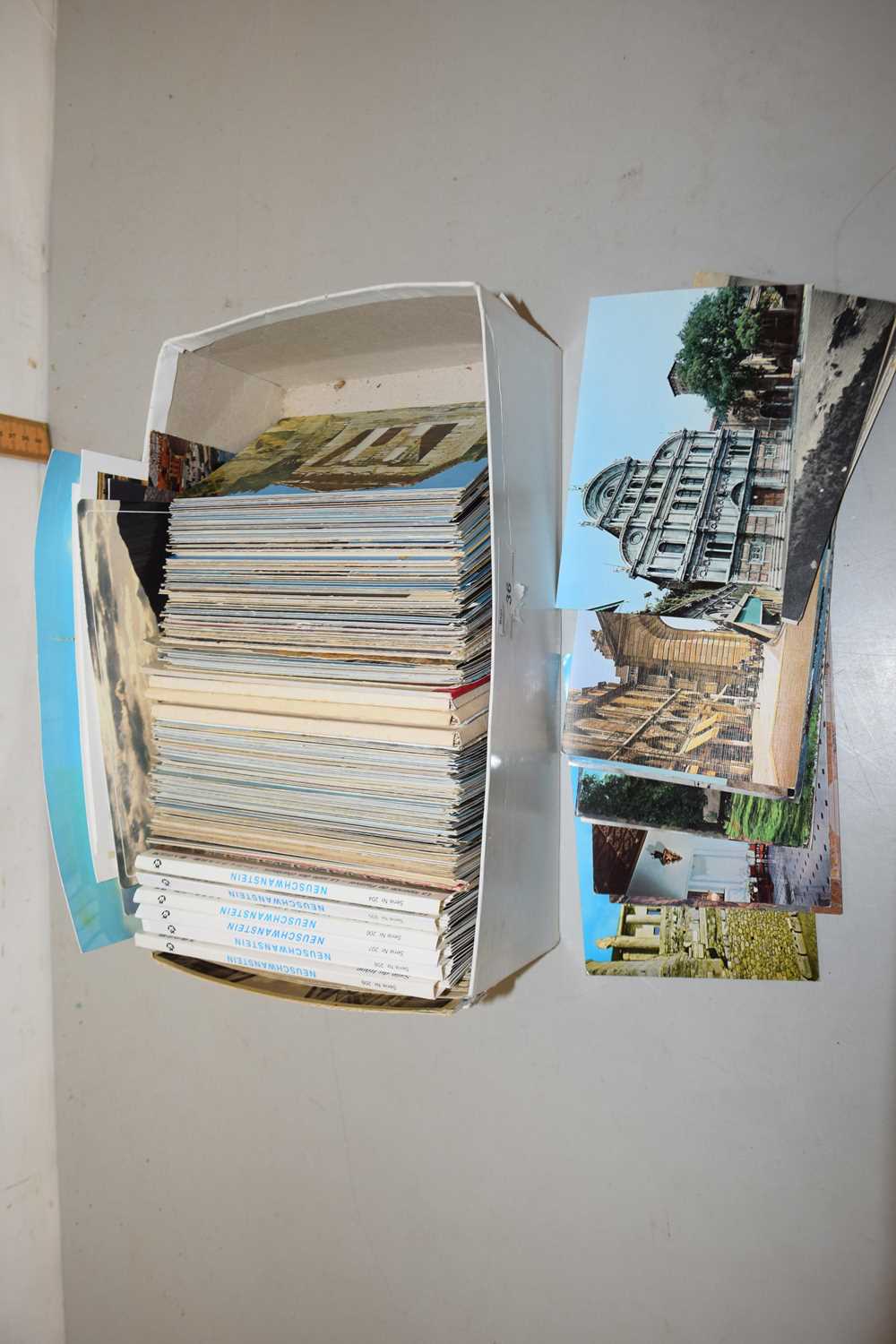 Box of assorted postcards