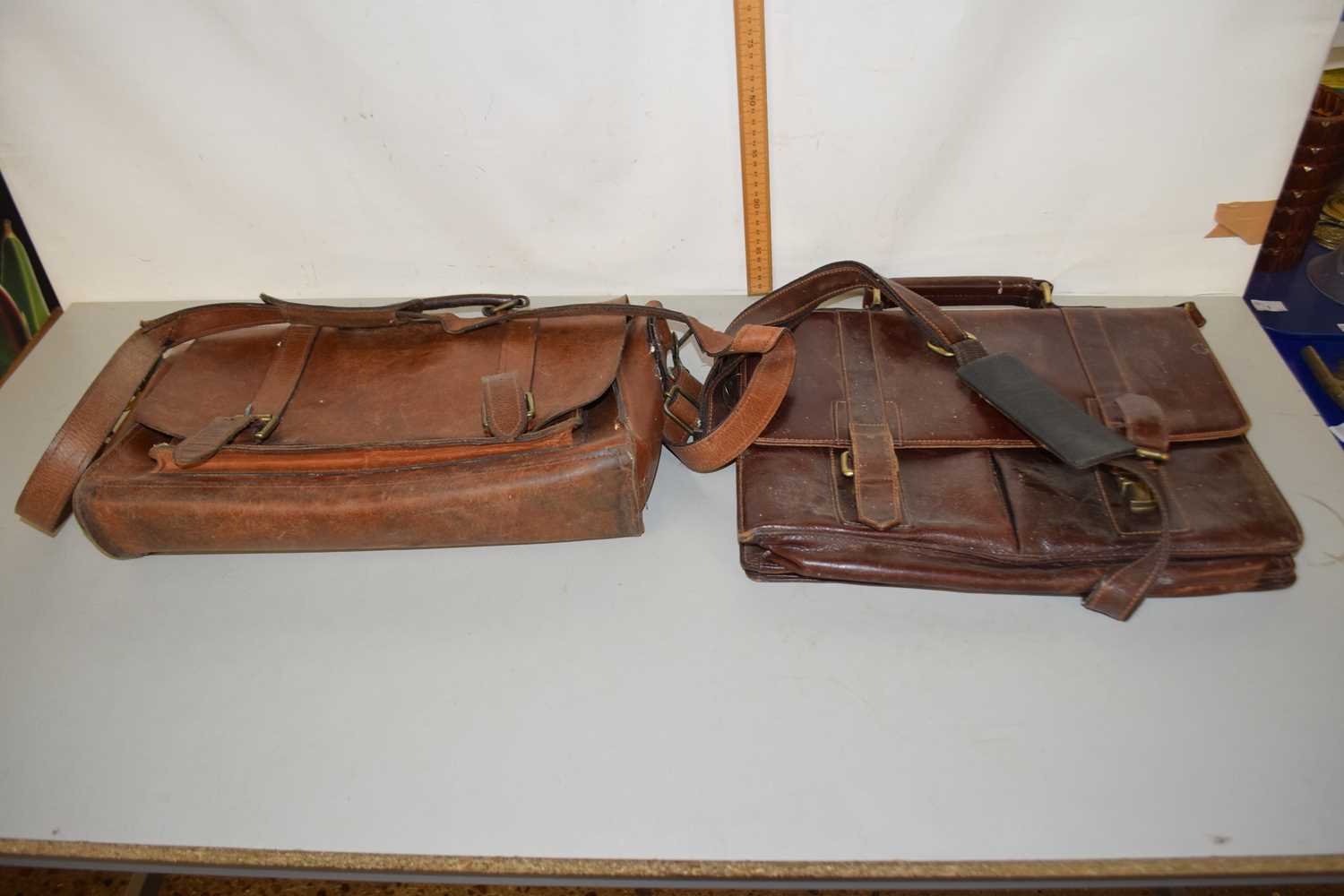 Two leather satchels