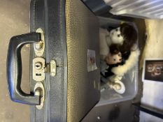 Box of porcelain headed collectors dolls