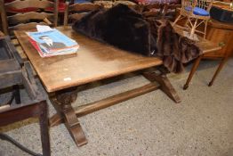 20th Century oak refectory dining table