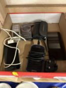 Box of various assorted mobile phones and cameras