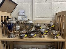 Quantity of various silver plated tea wares