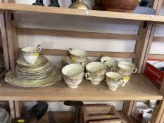 Quantity of gilt decorated tea wares