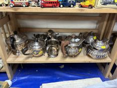 Mixed Lot: Silver plated tea wares