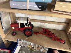 Model International tractor and plough