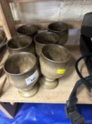 Six Denby pottery goblets