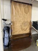 Single mahogany bed ends and springs