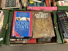 Books to include ancient history and others, one box