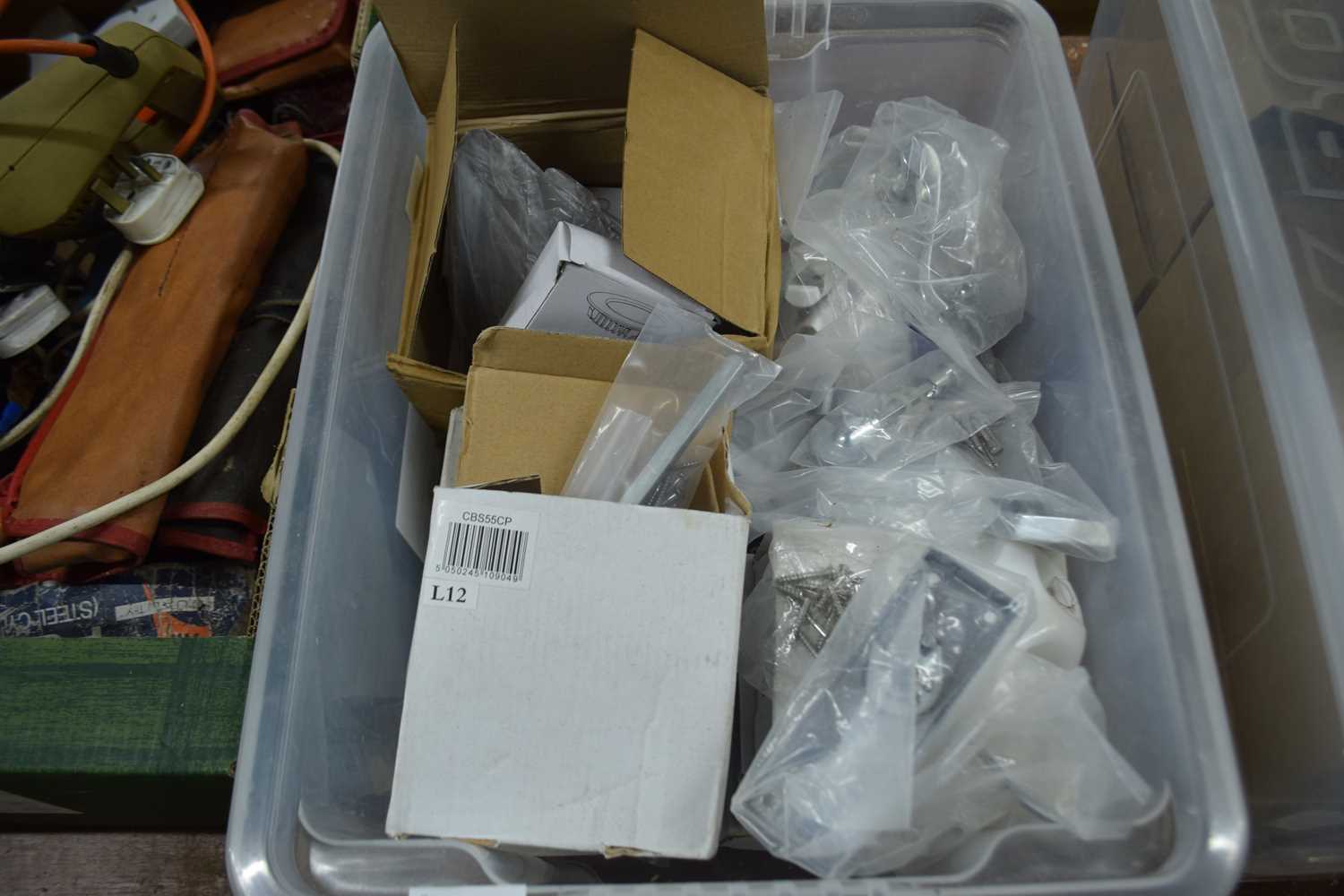 Mixed box of various door ironmongery