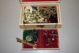 Case of assorted costume jewellery