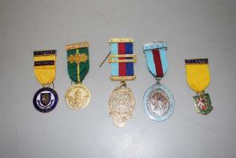 Quantity of masonic Jewels to include grand charity 1993, royal arch, 275th anniversary of the
