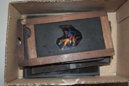 Group of glass magic lantern slides