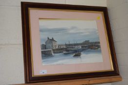 Dorothy Bruce, study of Saltcoats Harbour