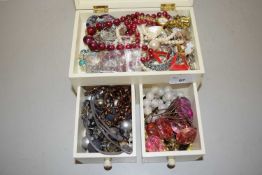 Case of costume jewellery