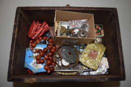 Box of various assorted costume jewellery