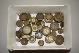 Box of various brass weights