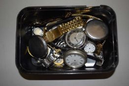 Box of various assorted pocket watches