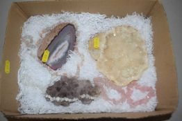 Mixed Lot: Mineral samples and bead necklaces