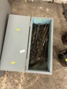 Box of assorted drill bits