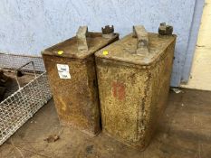Two fuel cans - one Shell and one BP