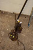 Two vintage bottle jacks