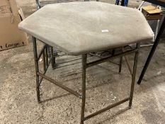 A vintage school gym platform