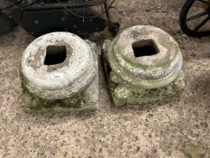 Two composite pot stands