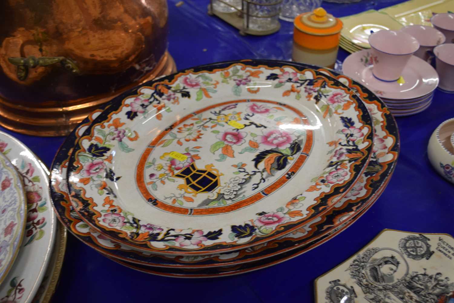 Three large meat plates