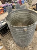 Galvanised bin