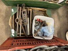 Tap and die set together with other various ironmongery and tools