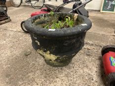 A composite garden planter