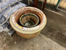 Mixed lot of terracotta and clay plant pots