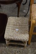Small wicker footstool