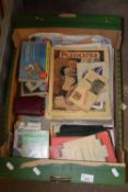 Box of assorted books ephemera,maps etc