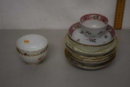 Quantity of English porcelain tea wares, late 18th Century