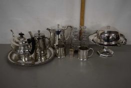 A quantity of plated wares by Viners of Sheffield including a teapot, hot water, jug, coffee jug