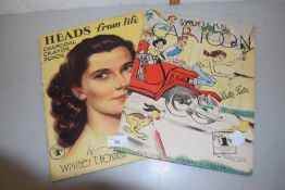 Two magazines, one entitled Modern Cartoons published by Walter Foster and Heads from Life