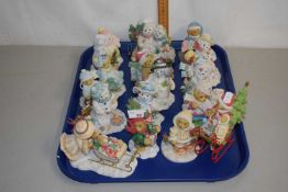 Tray containing a quantity of Cherished Teddies figures