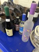 Mixed Lot: Four bottles of Studders Swiss Highland Sloe Gin, bottle of Egnis French Grain Vodka