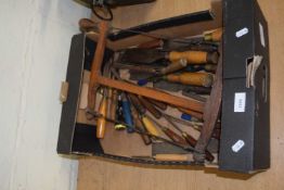 Vintage hand tools to include planes, wood turning tools etc