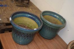 Pair of clay plant pots