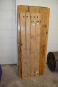 Three pine wooden doors