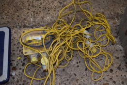 110v transformer together with a 110v extension lead