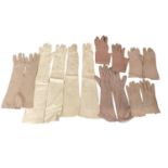 A quantity of ladies vintage evening gloves, approx 8 pairs, all in used condition, see images